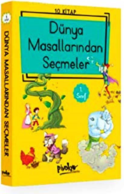 1. Sınıf Dünya Masallarından Seçmeler (Düz Yazı) 10 Kitaplık Set