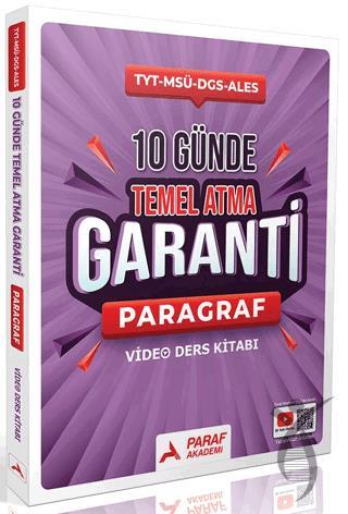10 Günde Temel Atma Garanti Paragraf Video Ders Kitabı