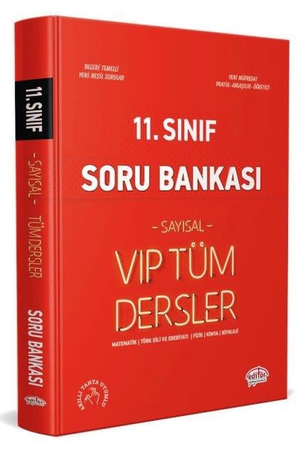11. Sınıf VIP Tüm Dersler (Sayısal) Soru Bankası Kırmızı Kitap