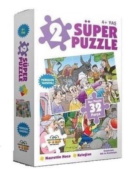 2 Süper Puzzle  Nasrettin Hoca Keloğlan 4+ Yaş