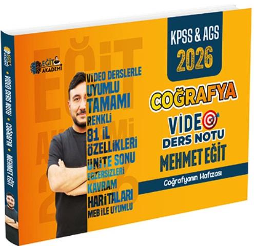 2026 KPSS AGS Coğrafya Video Ders Notları