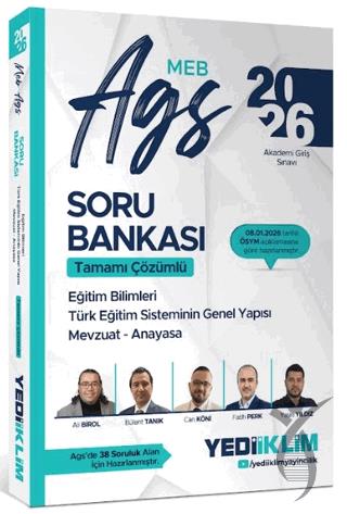2026 MEB AGS Eğitim Bilimleri Türk Eğitim Sisteminin Genel Yapısı Mevzuat Anayasa Tamamı Çözümlü Soru Bankası