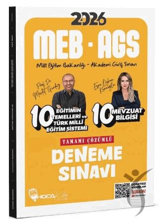 2026 MEB-AGS Eğitimin Temelleri ve Türk Milli Eğitim Sistemi, Mevzuat Bilgisi 10+10 Deneme Çözümlü