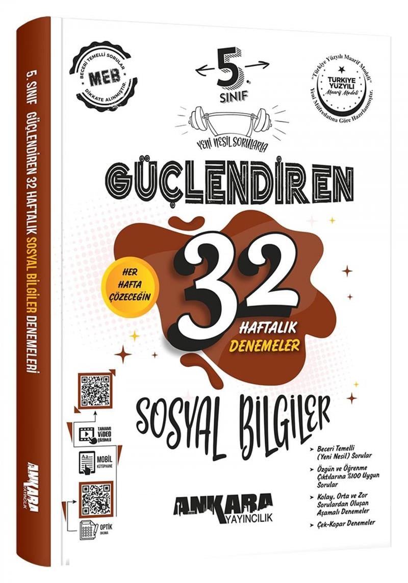 5. Sınıf Sosyal Bilimler Güçlendiren 32 Haftalık Denemeler