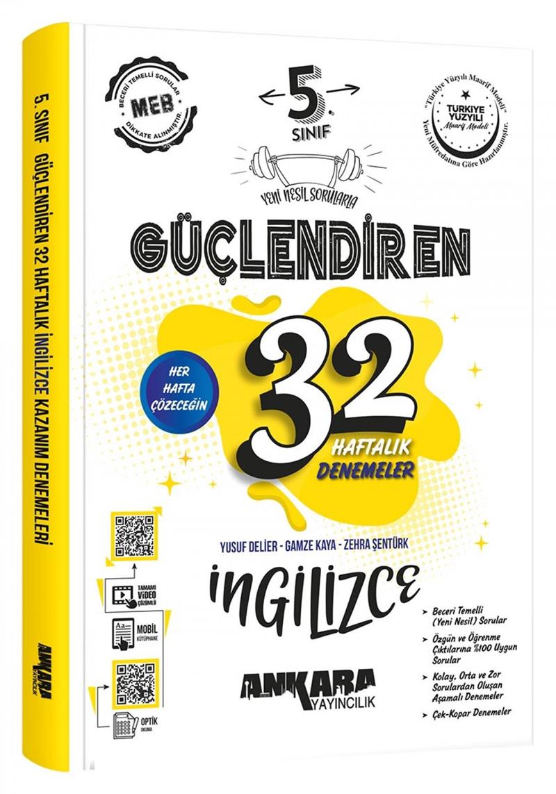 5. Sınıf İngilizce Güçlendiren 32 Haftalık Denemeler