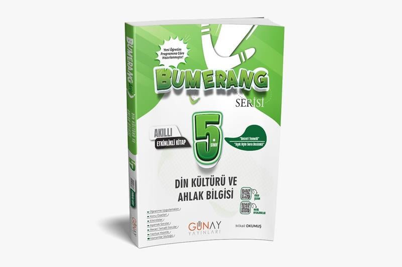 5. Sınıf Din Kültürü ve Ahlak Bilgisi Bumerang Akıllı Etkinlikli Defter 2026