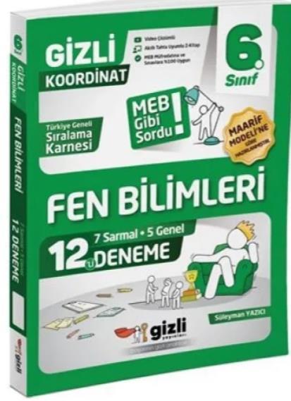 6 .Sınıf Fen Bilimleri Sarmal 12 li Deneme