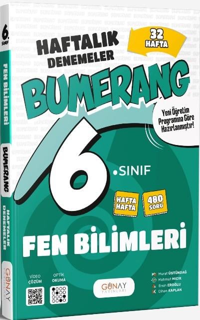 6. Sınıf Fen Bilimleri Bumerang 32 Haftalık Denemeler