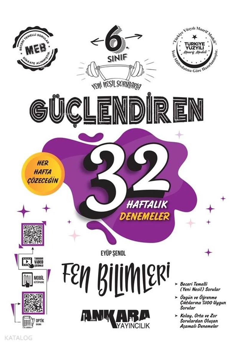 6. Sınıf Fen Bilimleri Güçlendiren 32 Haftalık Kazanım Denemeleri