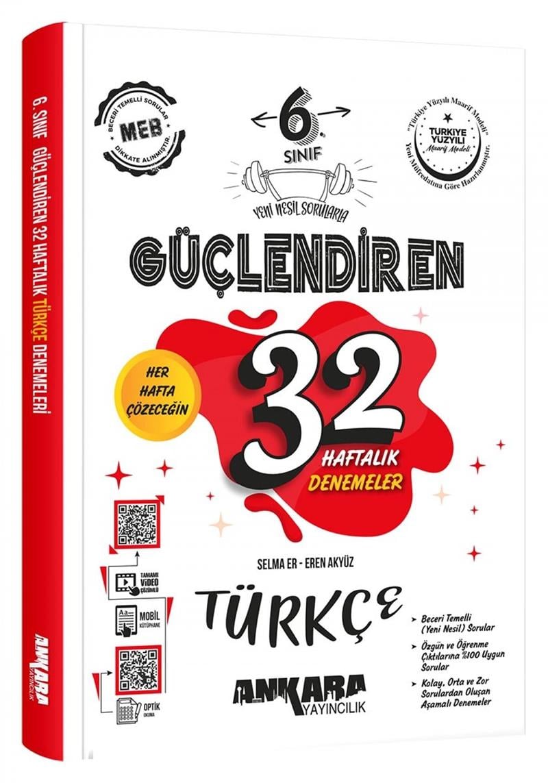 6. Sınıf Türkçe Güçlendiren 32 Haftalık Kazanım Denemeler
