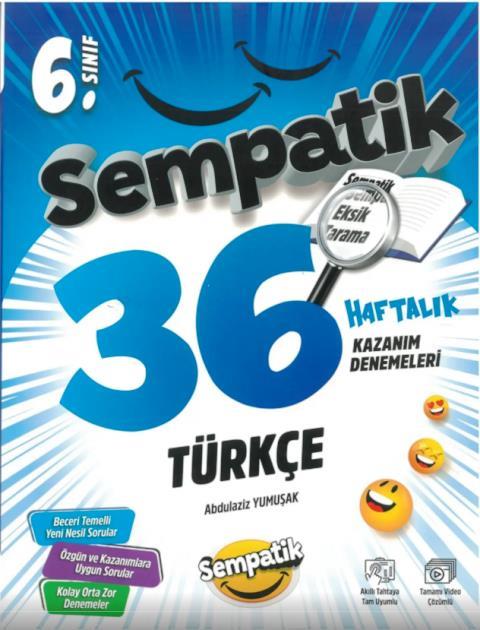 6.Sınıf Türkçe Sempatik 36 Haftalık Kazanım Denemeleri