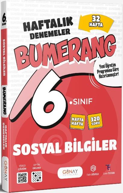 6. Sınıf Sosyal Bilgiler Bumerang 32 Haftalık Denemeler