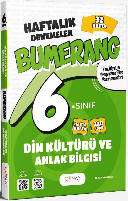 6. Sınıf Din Kültürü ve Ahlak Bilgisi Bumerang 32 Haftalık Denemeler