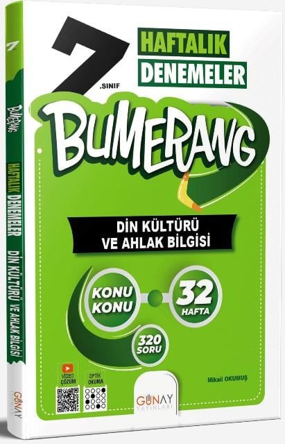 7. Sınıf Din Kültürü ve Ahlak Bilgisi Bumerang 32 Haftalık Denemeler