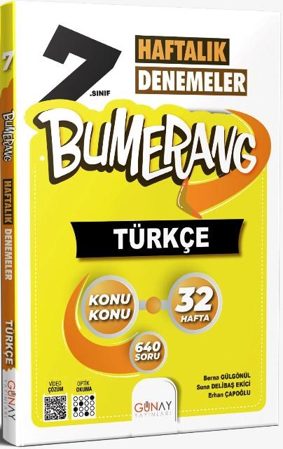 7. Sınıf Türkçe Bumerang 32 Haftalık Denemeler