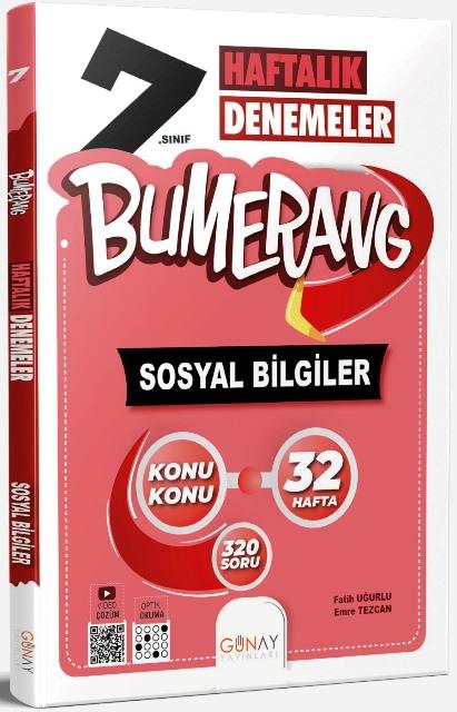 7. Sınıf Sosyal Bilgiler Bumerang 32 Haftalık Denemeler