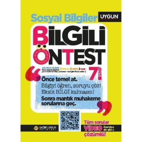 7 Sınıf Sosyal Bilgiler  Bilgili Ön Test