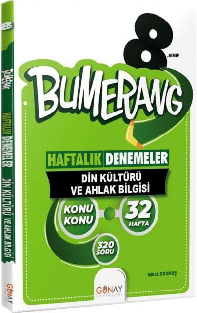 8. Sınıf LGS Din Kültürü ve Ahlak Bilgisi Bumerang 32 Haftalık Denemeler