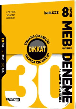8. Sınıf İngilizce 30 Deneme