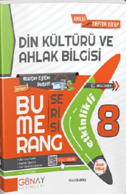 8. Sınıf LGS Din Kültürü ve Ahlak Bilgisi Bumerang Akıllı Etkinlikli Defter 