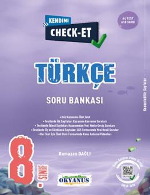 8. Sınıf LGS Kendini Check - Et Türkçe Soru Bankası