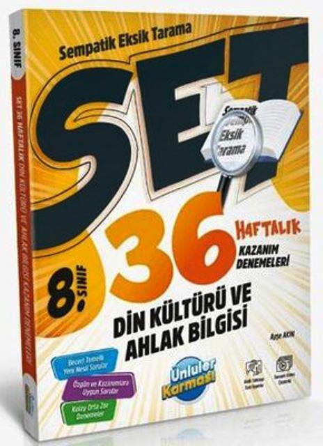 8. Sınıf LGS Din Kültürü ve Ahlak Bilgisi SET 36 Haftalık Kazanım Denemeleri