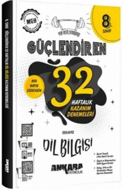 8. Sınıf LGS Dil Bilgisi Güçlendiren 32 Haftalık Kazanım Denemeleri