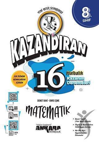 8. Sınıf LGS Matematik Kazandıran 16 Haftalık Kazanım Denemeleri