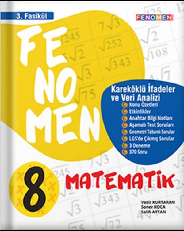 8. Sınıf LGS Matematik Fenomen 3. Fasikül (Kareköklü İfadeler, Veri Analizi)