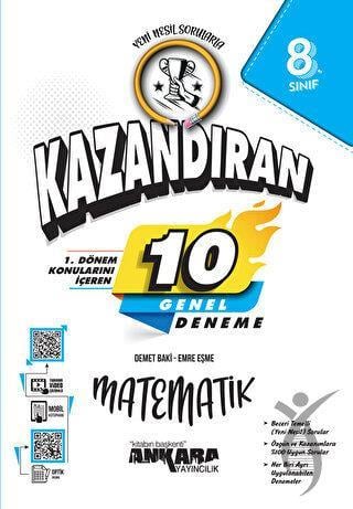 8. Sınıf LGS Matematik Kazandıran 1. Dönem 10 Genel Deneme
