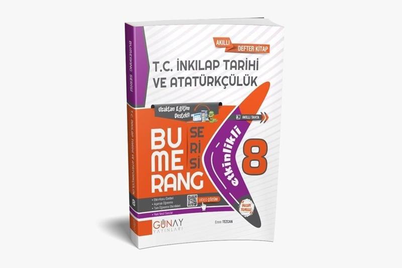 8. Sınıf LGS T.C.İnkılap Tarihi ve Atatürkçülük Bumerang Akıllı Etkinlikli Defter 