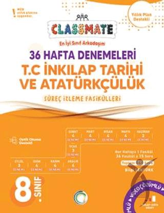 8. Sınıf T.C. İnkılap Tarihi ve Atatürkçülük Classmate 36 Hafta Denemeleri