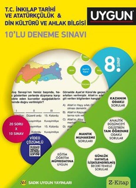 8. Sınıf T.C. İnkılap Tarihi ve Atatürkçülük – Din Kültürü ve Ahlak Bilgisi 10’lu Deneme Sınavı