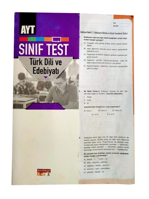 AYT Türk Dili Edebiyatı Yaprak Test 