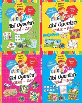 Bilgin Zeki ile Akıl Oyunları Dikkat Zeka - 4 Kitap Takım