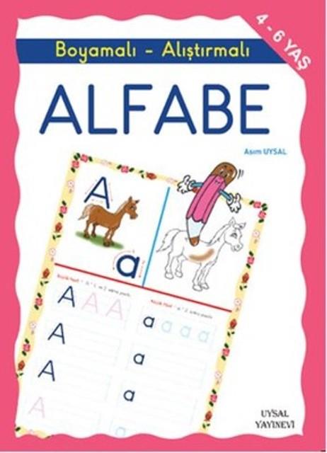 Boyamalı ve Alıştırmalı Türkçe Alfabe