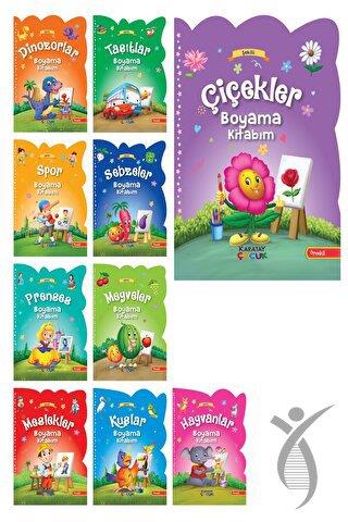 Büyük Şekilli Örnekli Kavramlar Boyama Serisi (10 Kitap)
