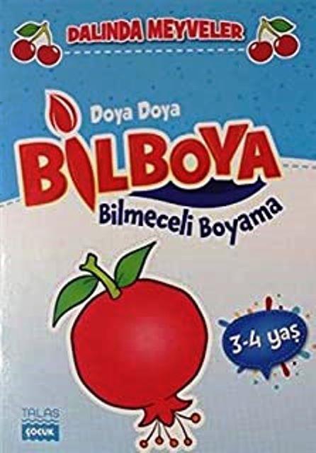 Dalında Meyveler -  Doya Doya Bil Boya Bilmeceli Boyama (3-4 Yaş)