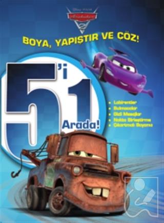 Disney Arabalar: 5'i 1 Arada Boya Yapıştır ve Çöz
