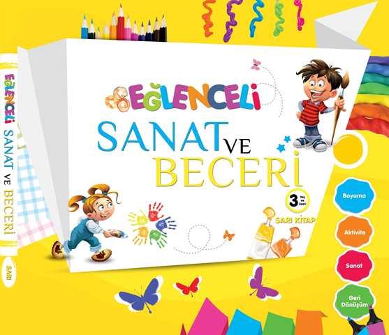 Eğlenceli Sanat ve Beceri Sarı Kitap (3 Yaş)