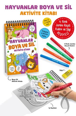 Hayvanlar – Boya ve Sil Aktivite Kitabı / 3 Yaş +