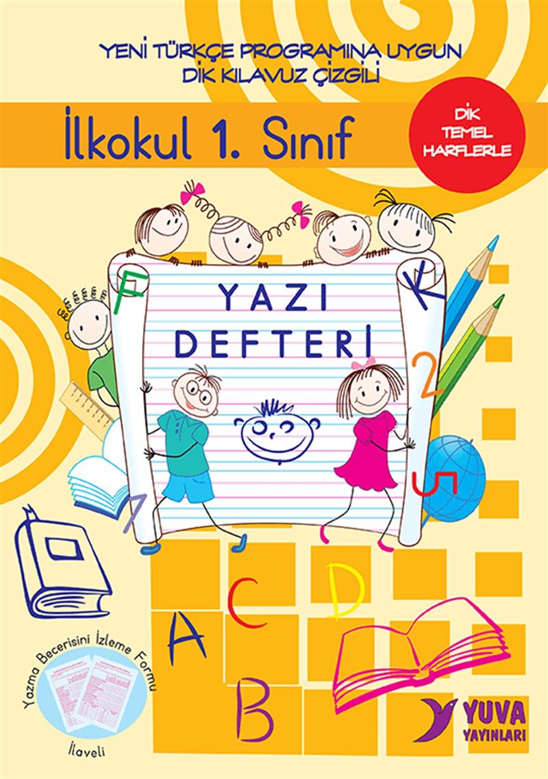 İlkokul 1. Sınıf Yazı Defteri-Dik Temel Harflerle