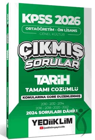 KPSS 2026 Ortaöğretim - Ön Lisans Tarih Konularına Göre Çıkmış Sorular (2024 Soruları Dahil)