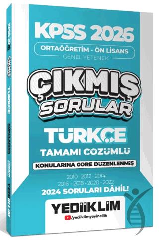 KPSS 2026 Ortaöğretim-Ön Lisans Türkçe Konularına Göre Çıkmış Sorular (2024 Soruları Dahil)