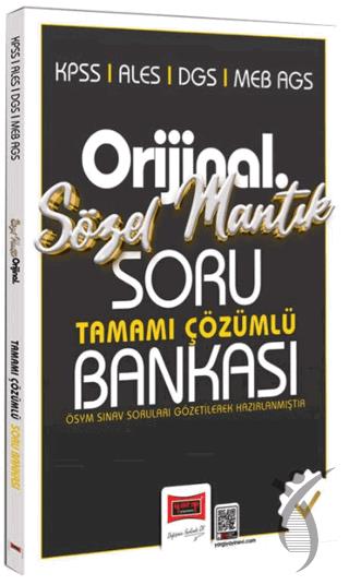 KPSS ALES DGS MEB-AGS Orijinal Sözel Mantık Tamamı Çözümlü Soru Bankası