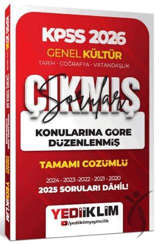 KPSS Genel Kültür Konularına Göre Düzenlenmiş Tamamı Çözümlü Çıkmış Sorular 2026 