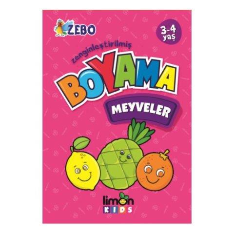 Limon Kids 3 4 Yaş Zenginleştirilmiş Boyama Meyveler