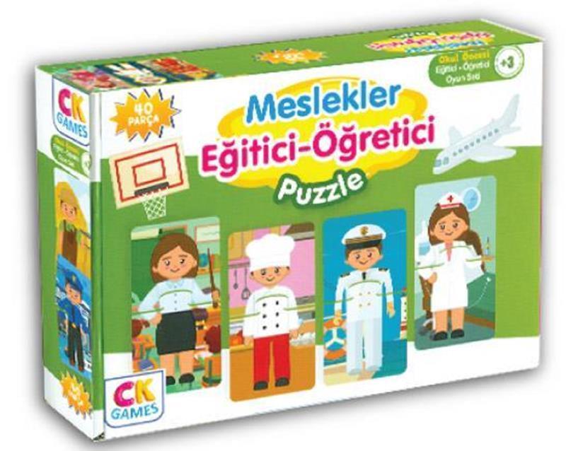 Meslekler  3+yaş Eğitici Öğretici 58 Parça Puzzle Oyun Seti