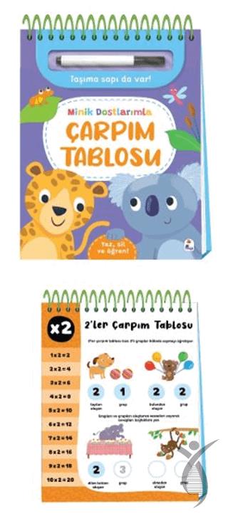 Minik Dostlarımla Çarpım Tablosu – Yaz, Sil ve Öğren