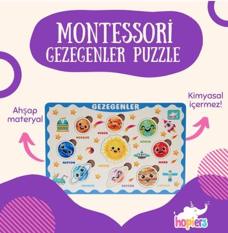 Montessori Gezegenler Puzzle